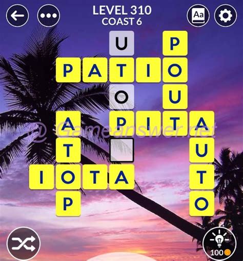 Wordscapes Level 310 .